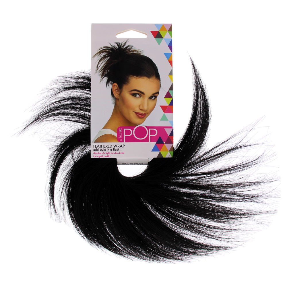 Pop Feather Wrap - R2 Ebony by Hairdo for Women 1 Pc Hair Wrap